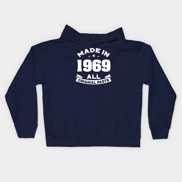 1969 Original Parts 50th Birthday Gift Kids Hoodie by robairlb1